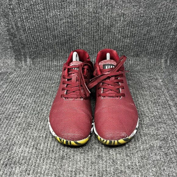 NOBULL Trainer Low Cabernet Zebra Red Athletic CrossFit Training Shoes Mens 9.5 - Picture 2 of 8